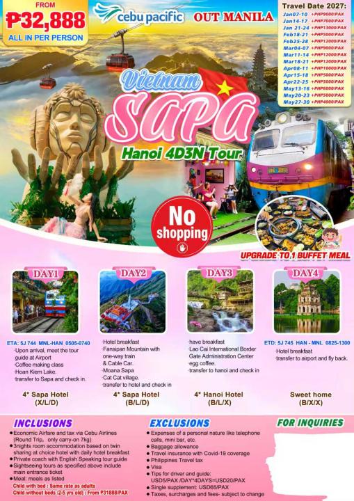HANOI SAPA 4D3N(5J),2026-2027